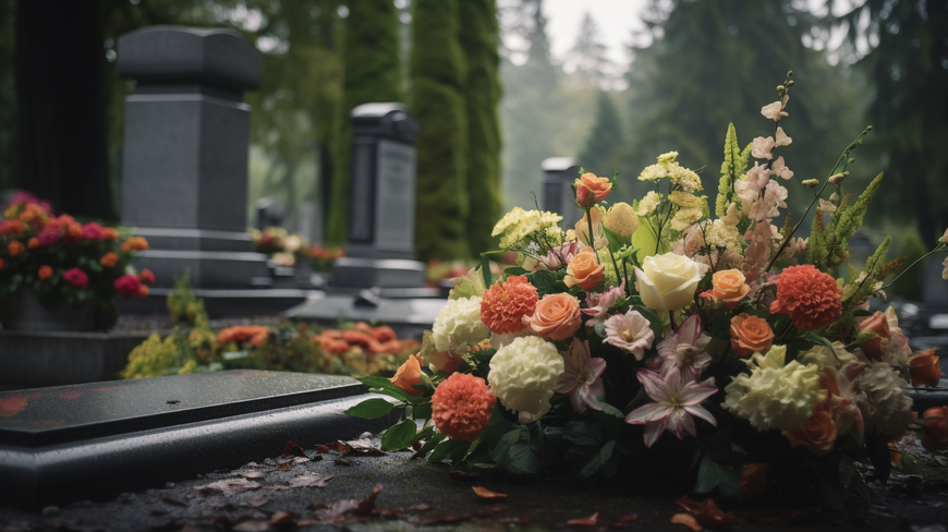 autiful arrangement of funeral flowers