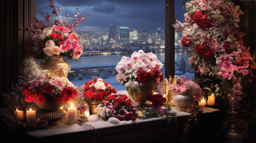 Elegant New Year's Floral Arrangement by Tooka Florist