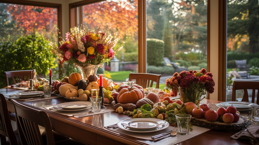 Elegant vase arrangement for Thanksgiving Day 2023 Canada