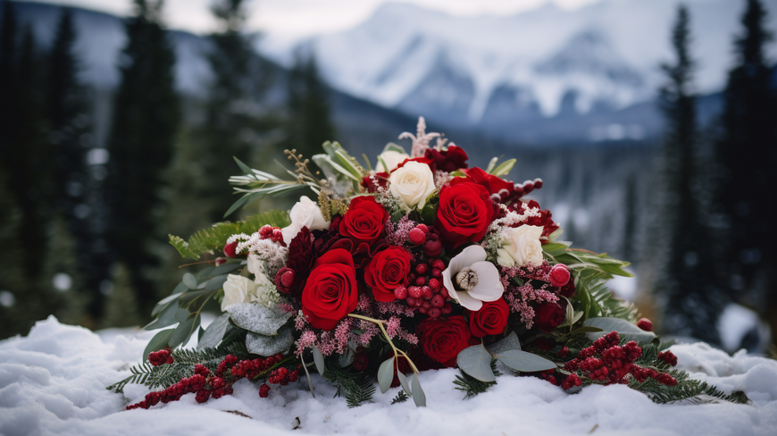 Elegant Winter Bouquet with Seasonal Florals
