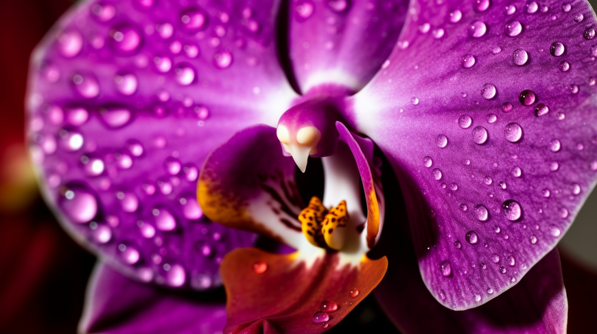 A close-up shot of a vibrant orchid from Tooka Florist.