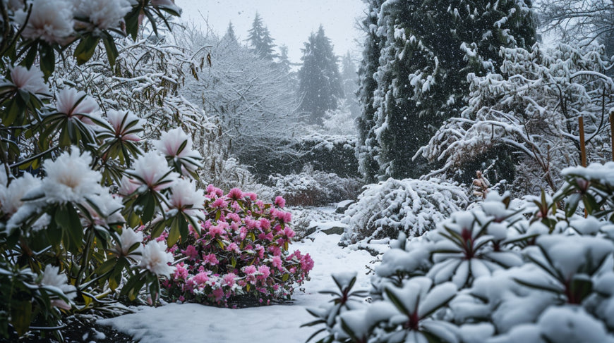 Winter Garden with Colorful Flowers in North Vancouver