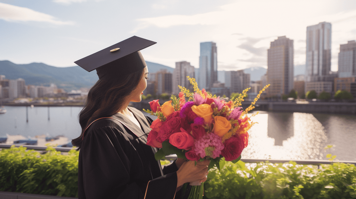 Graduation Bouquet Vancouver – Meaningful Flowers by Tooka Florist