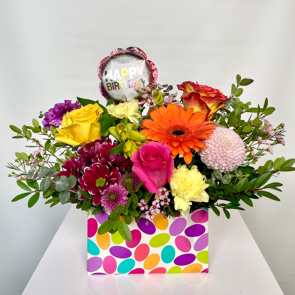 Colorful Birthday Flower Box