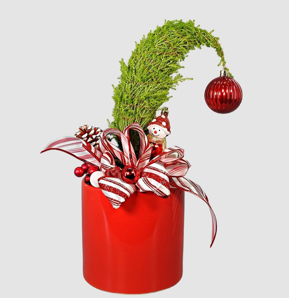 Candy cane Grinch tree by Tooka Florist – Luxury Flowers Serving North, West & Greater Vancouver