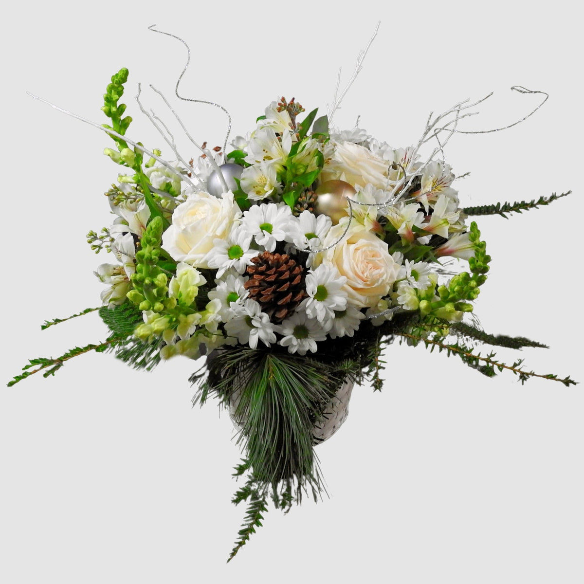 First Snow Basket by Tooka Florist – Luxury Flowers Serving North, West & Greater Vancouver