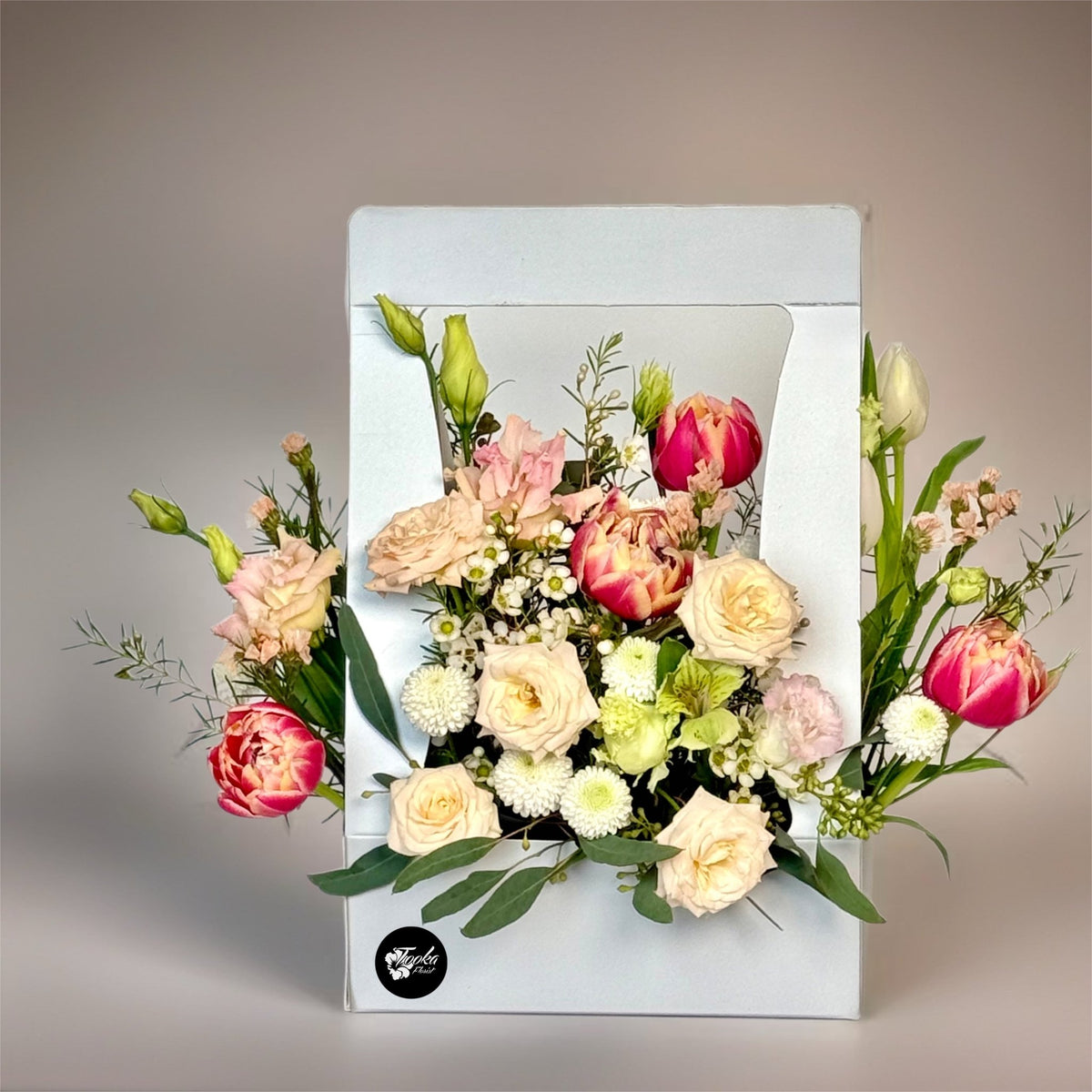Pink Whisper Flower Box by Tooka Florist – Luxury Flowers Serving North, West & Greater Vancouver