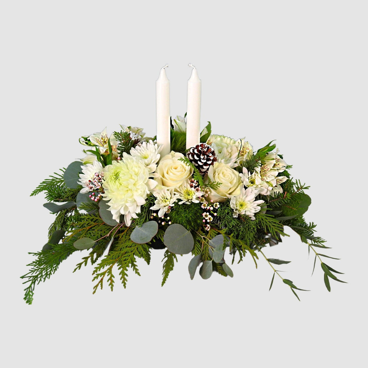 Snow White Centerpiece by Tooka Florist – Luxury Flowers Serving North, West & Greater Vancouver