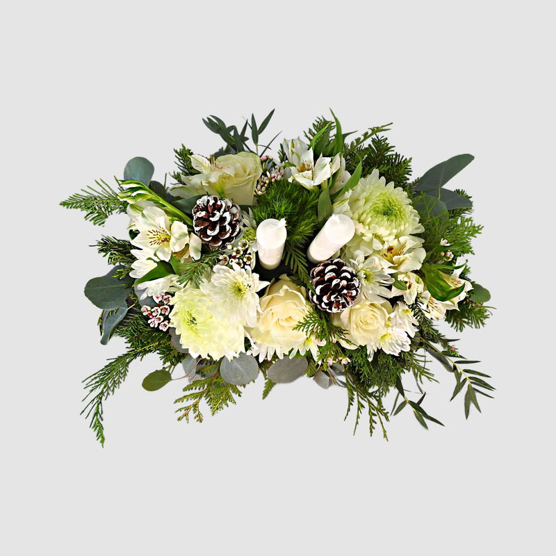 Snow White Centerpiece by Tooka Florist – Luxury Flowers Serving North, West & Greater Vancouver