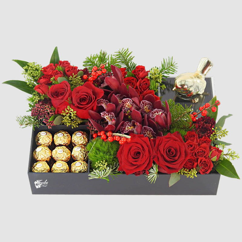 Velvet gift box by Tooka Florist – Luxury Flowers Serving North, West & Greater Vancouver