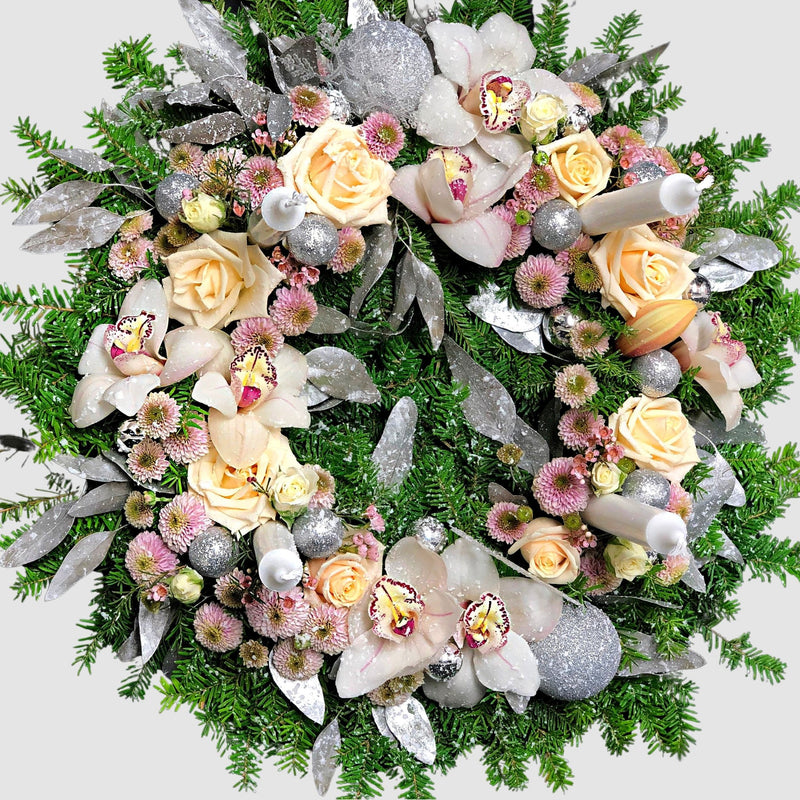 winter dreams Centerpiece (Adventskranz centerpieces) by Tooka Florist – Luxury Flowers Serving North, West & Greater Vancouver