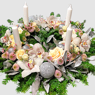 Blush Fresh Centrepiece - Tooka Florist