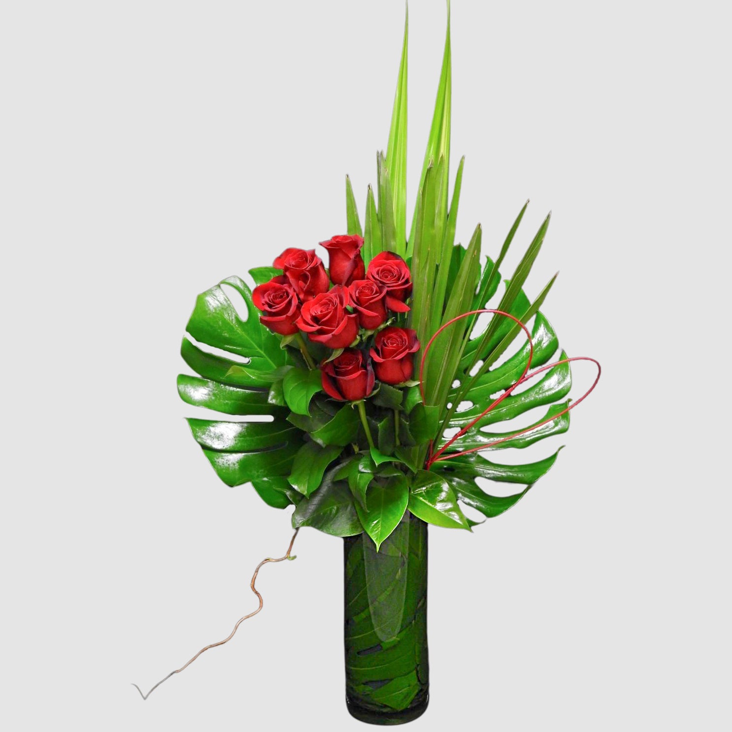 Tropical Rose || Long Stem Red Roses - Tooka Florist
