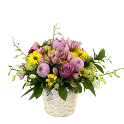 Pink Blooming Basket - Tooka Florist