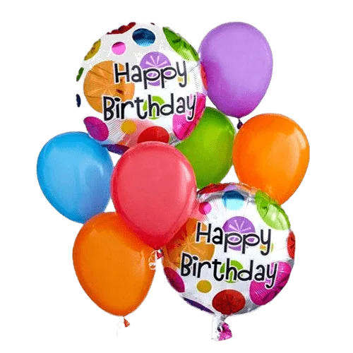 Bundle Of Balloon Bundle Of Balloon - Colorful Happy Birthday helium balloons bouquet Vancouver