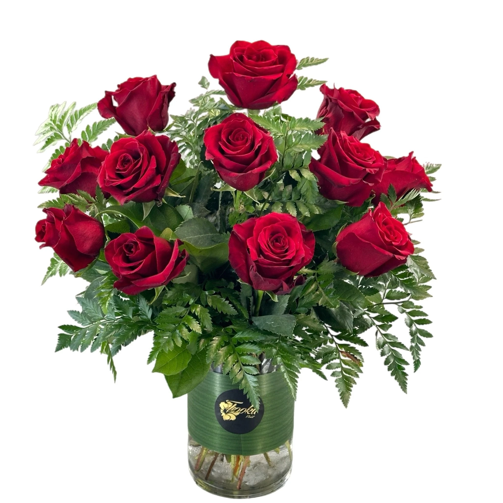Thoughts of You Thoughts of You red roses arrangement in glass vase Vancouver