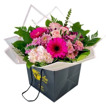 Purple Water-Wrap Bouquet