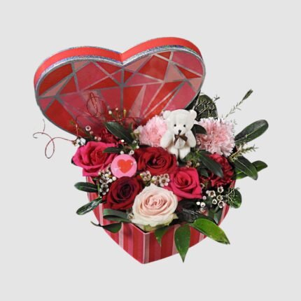 Teddy Bear Love - Valentine’s Day Rose with Teddy Bear