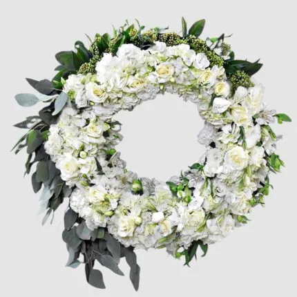 White Sympathy Wreath