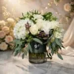 Sympathy Flowers Vancouver - Elegant white and cream floral tribute arrangement