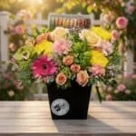 Birthday Flowers Vancouver - Vibrant floral arrangement in a black box