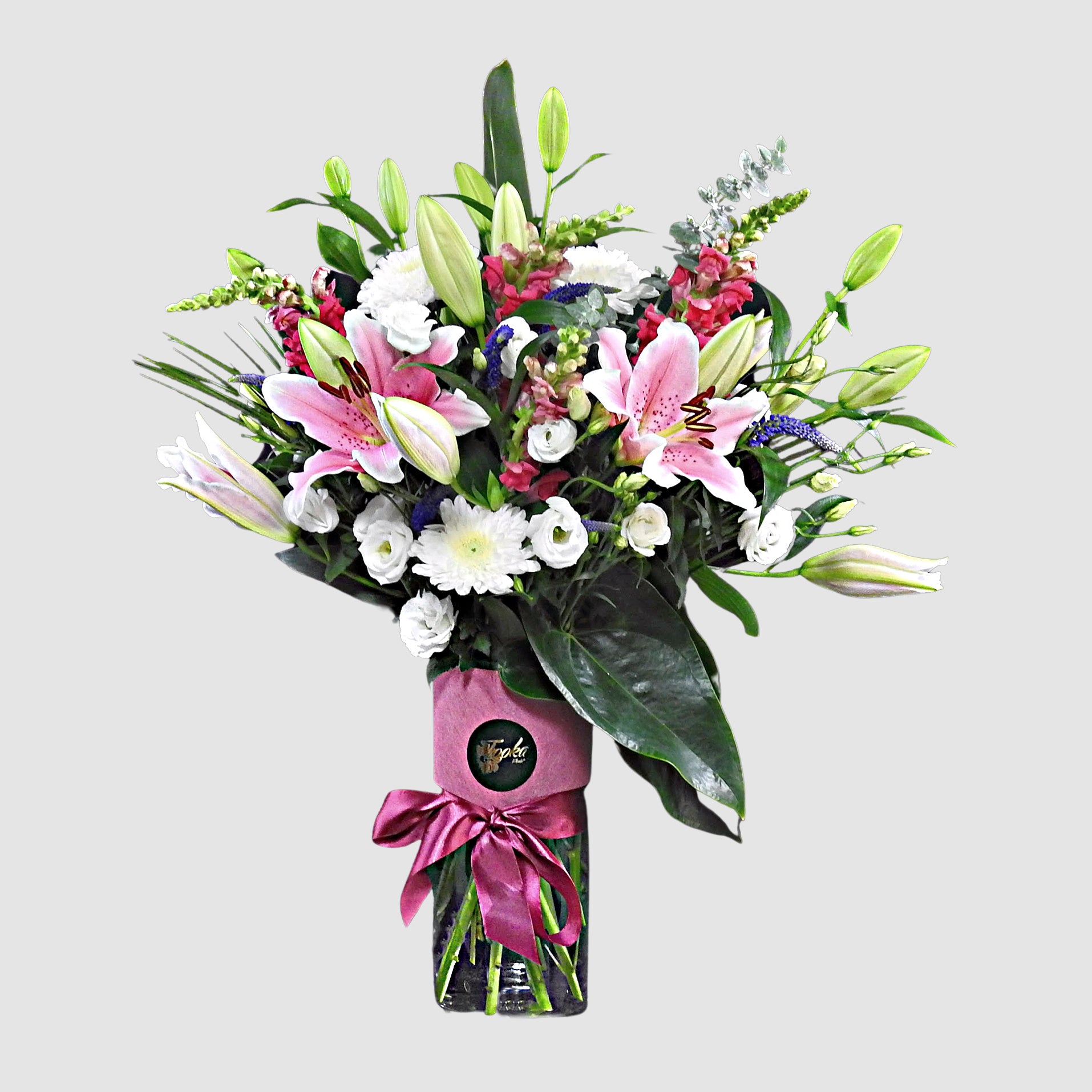 Colorful June birthday bouquet featuring seasonal summer flowers from Tooka Florist