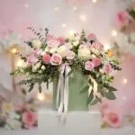 Anniversary Flowers Vancouver - Romantic pink and white flower arrangement