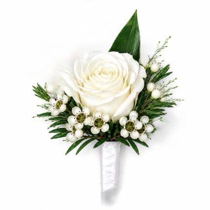 White Rose Boutonniere